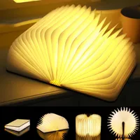 LED Buch Licht Faltbare Buchlampe Licht Buchlampe LED Stimmungsbeleuchtung USB Aufladbare WarmweißSchreibtisch Buch Licht Nachtlicht Nachttischlampe für Kinder Freundin Geschenk Home Decor