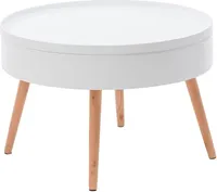 Kulatý konferenční stolek s úložným prostorem 60 cm