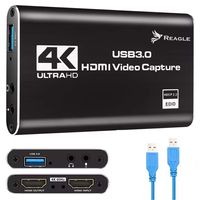 Reagle 4K 60 Hz Audio Video Capture Card USB 3.2 Gen 1 HDMI Live Streaming