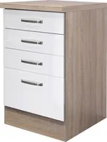 Flex Well Auszugunterschrank Valero BxTxH 50 x 60 x 86 cm weiß hochglanz zerlegt 00007831