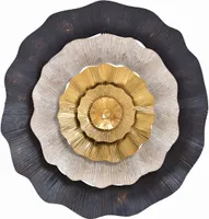 Wand-Objekt 3 D Blume aus Metall