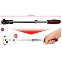 KS TOOLS 1/2" SlimPOWER Teleskop-Gelenk-Umschaltknarre 72 Zahn 914.1220