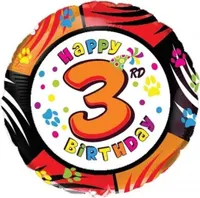 Balon foliowy Happy Birthday - 3 48cm