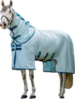 Horseware Ireland Fliegendecke Amigo Bug Buster Plus Pferdedecke Azure Blue/ Navy & Electric Blue 155 (6'9)