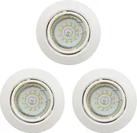 3 x LED Einbauleuchte weiß rund schwenkbar GU10 3Watt Deckenlampe