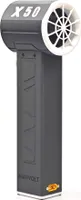 X50 Elektrický prachový foukač 1300 g s vysokým tahem, 50mm bezkartáčový motor, kanálový turbo ventilátor s baterií 4000 mAh - bílý
