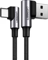 Ugreen kątowy kabel przewód USB - USB Typ C Quick Charge 3.0 QC3.0 3 A 1 m szary (US176 20856)