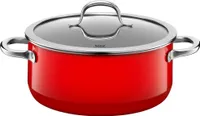 Silit Passion Red Kochtopf 24cm, Glasdeckel, Bratentopf 4,4l, Silargan Funktionskeramik, Topf Induktion, rot