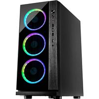 Inter-Tech W-III RGB - Tower - PC - Schwarz - ATX - ITX - micro ATX - Aluminium - Gehärtetes Glas - Blau - Grün - Rot