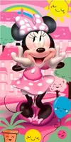 Minnie Mouse Badetuch Strandtuch 70 x 140 cm aus Baumwolle