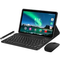 TOSCIDO Tablets 10 Zoll Octa-core mit Tastatur und Maus, Android 11.0, 4 GB RAM, 64 GB ROM, Dual SIM, 5G WiFi, Bluetooth 5.0, GPS, M863, Farbe: Grau