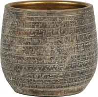 Übertopf innen Passion for Pottery Solano Ton Ø 20 cm H 18 cm altgold