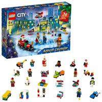 LEGO 60303 City Adventskalender 2021 Minimodellbau, Weihnachtskalender für Kinder ab 5 Jahren mit Spielbrett und 6 Minifiguren, Weihnachtsgeschenke