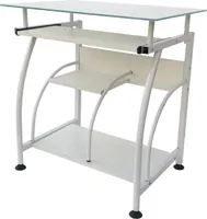 Schreibtisch-Laptop-Computertisch - platzsparend - 70 cm x 50 cm - weiß