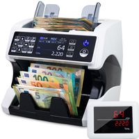 Jubula MV-500 Geldzählmaschine für gemischte Geldscheine | Sicher | Exakt | EUR USD GBP SEK CHF usw. | Banknotenzähler
