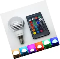 E14 RGB LED Lampe mit Fernbedienung, 3W
