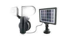 SCHWAIGER -LEDS220 011- LED SOLAR Sensorleuchte mit externem Solarpanel und Bewegungsmelder, Schwarz