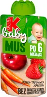Kubuś mus dla niemowląt po 6 miesiącu jabłko-truskawka-marchewka 100 G