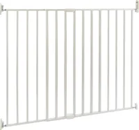 BOMI® Treppenschutzgitter 82-142 cm in Weiß | Ohne Stolperkante | Türschutzgitter für Haus & Garten