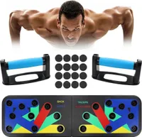 Push Up Board tragbare Multifunktions-abnehmbare 14-in-1-Liegestützstange Krafttraining Liegestützständer mit Griffen für Männer Frauen Workout Fitn