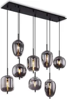Hängelampe Esszimmer Hängeleuchte Wohnzimmer Rauchglas Pendelleuchte Schwarz