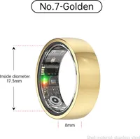 INF Smart Ring R1000 – Schlafmonitor, Bluetooth 5.0, Blutsauerstoffmonitor Gold 7