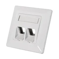 LogiLink Unterputzdose für Keystone Module 2-fach signalweiß