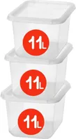 3er-Set SmartStore Aufbewahrungsbox – 11L mit Deckel Basic