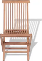 vidaXL Klappbare Gartenstühle 4 Stk. Massivholz Teak
