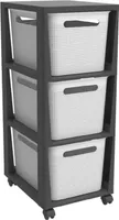 Rotho Rotho Brisen - Designerska komoda 3 x 16 L z kółkami - Biały