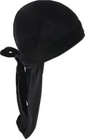 Durag-Mütze, einfarbig, ultraweich, warm haltend, Samt, für Herren und Damen, Kopfwickel mit langem Schwanz für den Winter, Schwarz