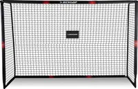 Futbalová bránka Dunlop - 300 x 200 x 120 CM - kovová - futbalové tréningové vybavenie pre všetky vekové kategórie - jednoduchá montáž - čierna/červená