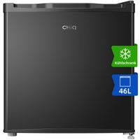 ChiQ CSD46D4E Tischkühlschrank mit Flaschenregal, 46 l Kühlen, 5l Eisfach, einstellbares Thermostat