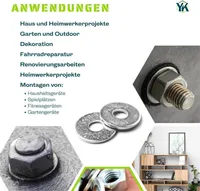 Unterlegscheibe DIN 125 galv. verzinkt 140HV M10 - 10,5 mm 200 Stück
