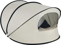 DERYAN Pop-up Strandmuschel XXL 155x133x95 cm Creme