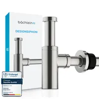 Bächlein Design Siphon Universal für Waschbecken & Waschtisch - Edelstahl gebürstet