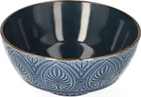 Schale Schüssel Servierschüssel Dekoschüssel dunkelblau Steinzeug 16 cm Homla
