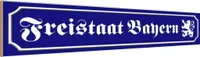 vianmo Drevený nápis 46x10 cm Freistaat Bayern Wappen