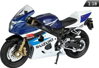 Modell 1:18, Suzuki GSX-R750, marineblau weiß (M144SGR75GB)