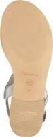 Tamaris Damen Sandale flach T-Riemen Strassbesatz 1-28126-44, Größe:39 EU, Farbe:Weiß