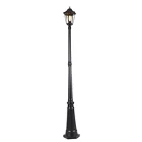 QAZQA - Klassisch I Antik Klassische Außenlaterne schwarz 200 cm IP44 - Havanna I Außenbeleuchtung - Aluminium Länglich - LED geeignet E27