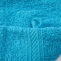 Waschhandschuhe Melunda 10er Set Waschlappen 25x25 cm, Weiß, Blau und Sternblau Premium Baumwolle Gästetuch