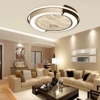 23palcový stropní ventilátor se světlem a dálkovým ovládáním LED stropní světlo Tichá lampa Stmívatelný ventilátor LED světlo Stropní lampa Ventilátor