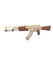 3D puzzle, guľomet AK-47, ROKR, Drevo, 315 dielikov