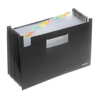 Organizér pořadačů A4 PP s 12 přihrádkami, černý