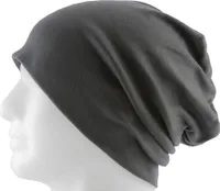 Oblique Unique Long Beanie XXL Mütze Slouch Damen Herren Kinder Mütze - smokey grey