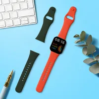 kwmobile 2x Sportarmband kompatibel mit Xiaomi Redmi Mi Watch Lite 3 / Redmi Watch 3 Armband - Fitnesstracker Band Set aus TPU Silikon