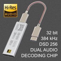 SOONTEC Hi-Res CS43131 Adaptér pre slúchadlá DAC Hi Fi Card, externý zosilňovač pre iPhone a Android, USB-C Smartphone, 384 kHz Audio, DSD 256, 3,5 m