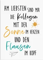 Postkarte KOLLEGEN Flausen