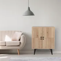 Skye Decor, Senegal, Mehrzweckschrank, Eiche, 100 % MELAMINBESCHICHTETE SPANPLATTEN, 70 x 93,5 x 35 cm